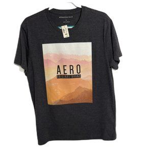 Aeropostale Lage Men's Short Sleeve T-Shirt Grey